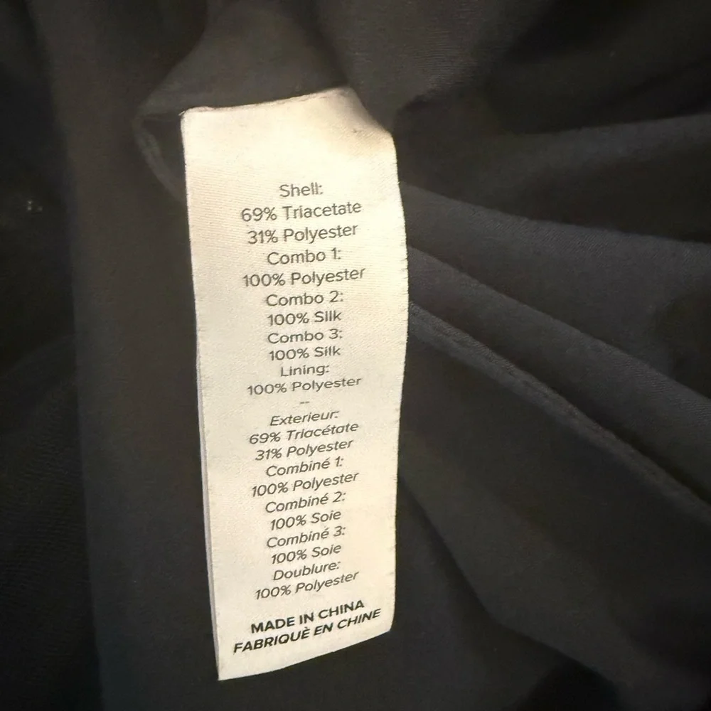 CINQ À SEPT - Black Dress with Floral Embroidery - Size 4 - Picture 5 of 6